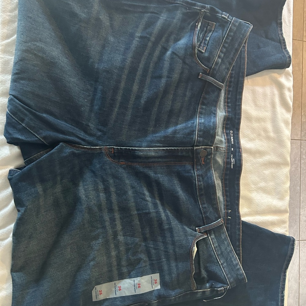 Old Navy Mid Rise Pop Icon Skinny Blue Jeans plus size 26